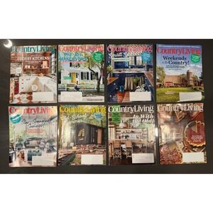 Lot of 8 COUNTRY LIVING Magazines 2022 Jan-Nov Smoke Free VGUC Lot B